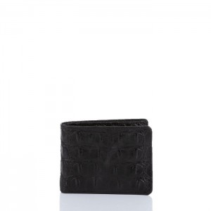 Men's Brahmin Billfold Wallets Black | ETQB9142