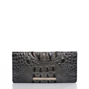 Women's Brahmin Ady Wallet Wallets Deep Grey | BQQU2897