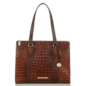 Women's Brahmin Anywhere Tote Tote Bags Pecan Melbourne | HLFG0538