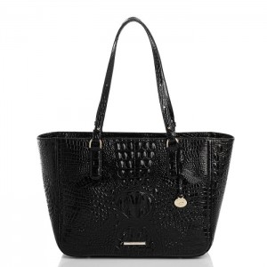 Women's Brahmin Ashlee Tote Bags Black | QIEK1514