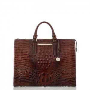 Women's Brahmin Business Tote Business Bags Pecan Melbourne | TTMR7349