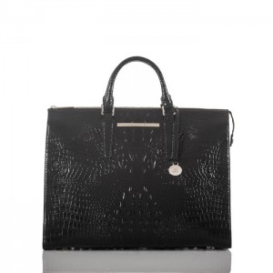 Women's Brahmin Business Tote Business Bags Black | VAIT1622