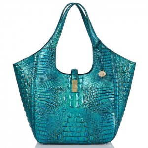 Women's Brahmin Carla Tote Bags Peacock | AFBV4886