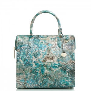 Women's Brahmin Caroline Satchel Bags Blue | PYZQ8418