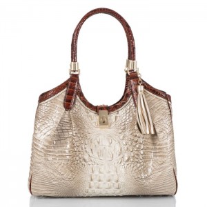 Women's Brahmin Celia Satchel Bags Clay Caye | MHRP4645