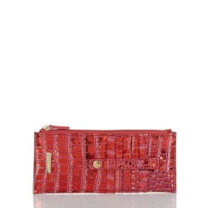 Women's Brahmin Credit Card Wallet Wallets Red | BHIA8745