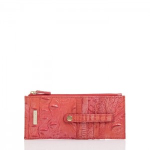 Women's Brahmin Credit Card Wallet Wallets Coral | UVXL3780