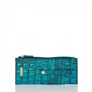 Women's Brahmin Credit Card Wallet Wallets Peacock | LKYM9018