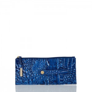 Women's Brahmin Credit Card Wallet Wallets Blue | VZEV8752