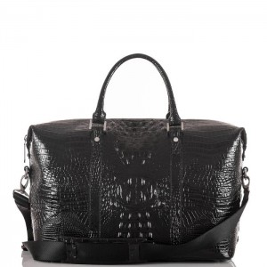 Women's Brahmin Duxbury Duffle Travel Bags Black | SOGL9388