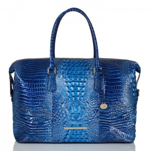 Women's Brahmin Duxbury Weekender Travel Bags Blue | IJIP8135