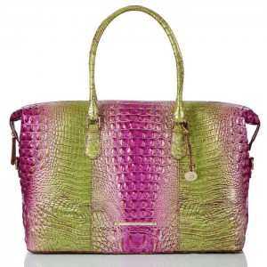 Women's Brahmin Duxbury Weekender Travel Bags Limeade Ombre Melbourne | RERC3217