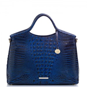 Women's Brahmin Elaine Satchel Bags Blue | MUTS8214