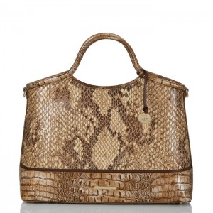 Women's Brahmin Elaine Satchel Bags Cashew Cooper | TLCK1568