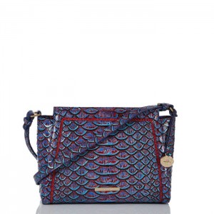 Women's Brahmin Hillary Crossbody Bags Blue | TFWJ5477