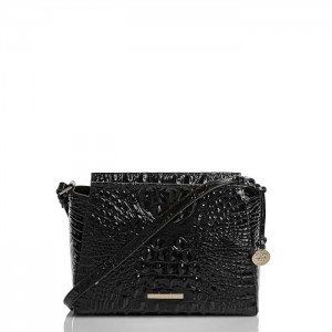 Women's Brahmin Hillary Crossbody Bags Black | SXZU4626