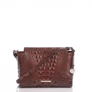 Women's Brahmin Hillary Crossbody Bags Pecan Melbourne | OMVE2687