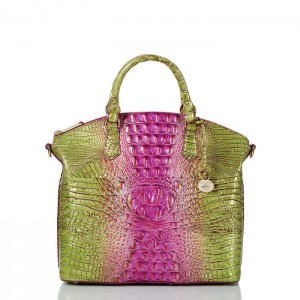 Women's Brahmin Large Duxbury Satchel Satchel Bags Limeade Ombre Melbourne | MKAE1426