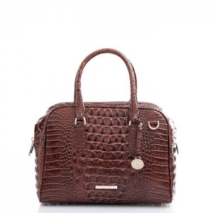 Women's Brahmin Marissa Satchel Bags Pecan Melbourne | ZSRK7165