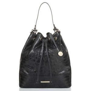 Women's Brahmin Marlowe Bucket Bags Black | VMQH3922