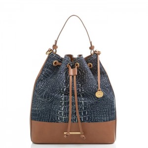 Women's Brahmin Marlowe Bucket Bags Blue | RBMA2964