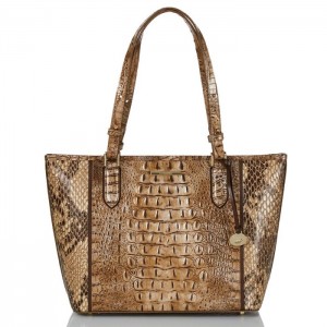 Women's Brahmin Medium Asher Tote Bags Cashew Cooper | SWHZ6157