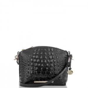 Women's Brahmin Mini Duxbury Crossbody Bags Black | PFBU7126