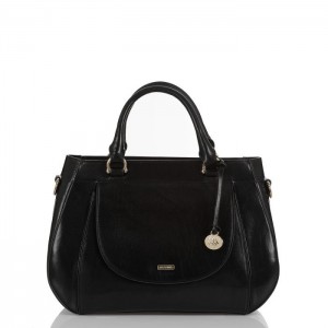 Women's Brahmin Raelynn Satchel Bags Black | WZRR5000