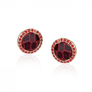 Women's Brahmin Round Crystal Earrings Jewelry Rose | HHWS0497