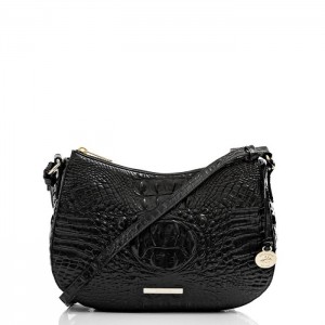 Women's Brahmin Shayna Crossbody Bags Black | PXQO7348