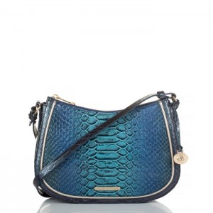 Women's Brahmin Shayna Crossbody Bags Blue | QRCW9032