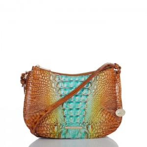 Women's Brahmin Shayna Crossbody Bags Green | TDXK5981