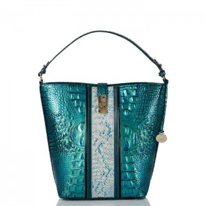 Women's Brahmin Shira Bucket Bags Peacock | EDWN9040