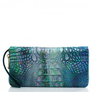 Women's Brahmin Skyler Wallets Blue | ODTI1070