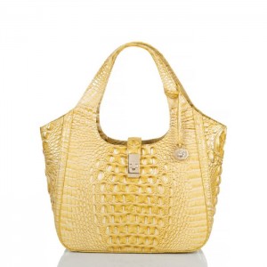 Women's Brahmin Small Carla Satchel Bags Butter Melbourne | UDPY9502