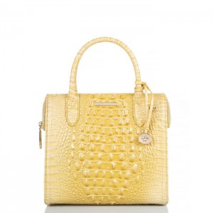 Women's Brahmin Small Caroline Satchel Bags Butter Melbourne | CPKA9184