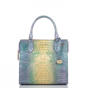 Women's Brahmin Small Caroline Satchel Bags Viola Ombre Mini Melbourne | CXAQ9212