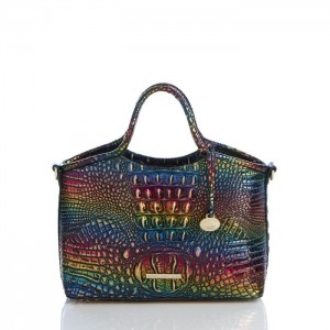 Women's Brahmin Small Elaine Satchel Bags Technicolor Melbourne | LQIE9855