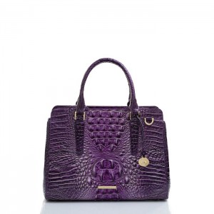 Women's Brahmin Small Finley Satchel Bags Ultraviolet Ombre Melbourne | JCOR4645