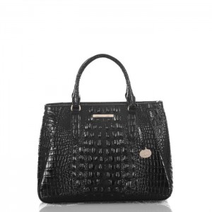 Women's Brahmin Small Irene Satchel Bags Black | DQAM6919