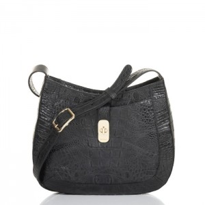 Women's Brahmin Small Johanna Crossbody Bags Black | AYRW7066