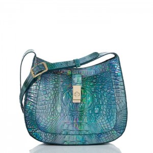 Women's Brahmin Small Johanna Crossbody Bags Blue | FVUS9512