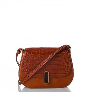 Women's Brahmin Small Nadine Crossbody Bags Butterscotch Laurence | GWUY6882