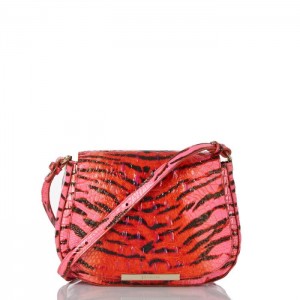 Women's Brahmin Small Nadine Crossbody Bags Pink | WVGC8326