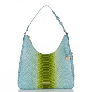 Women's Brahmin Tabitha Shoulder Bags Limeade Rivers | RNAI9203