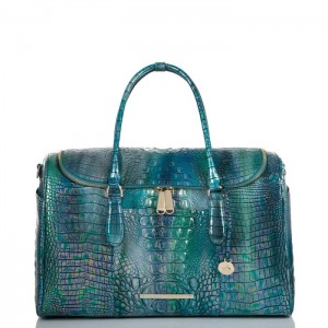 Women's Brahmin Talulla Travel Bags Blue | MYQD1092