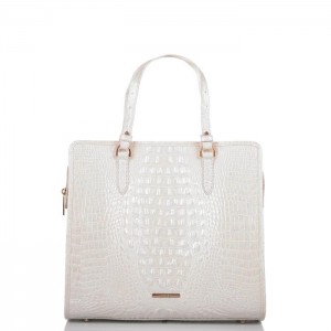 Women's Brahmin Tia Tote Bags Milk Melbourne | DJSY5959