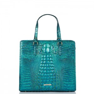 Women's Brahmin Tia Tote Bags Peacock | GWMZ7561