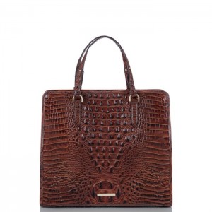 Women's Brahmin Tia Tote Bags Pecan Melbourne | TUHU5193