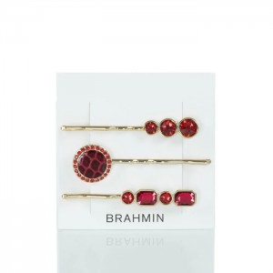 Women's Brahmin Trio Hair Pins Jewelry Rose | INHH6528